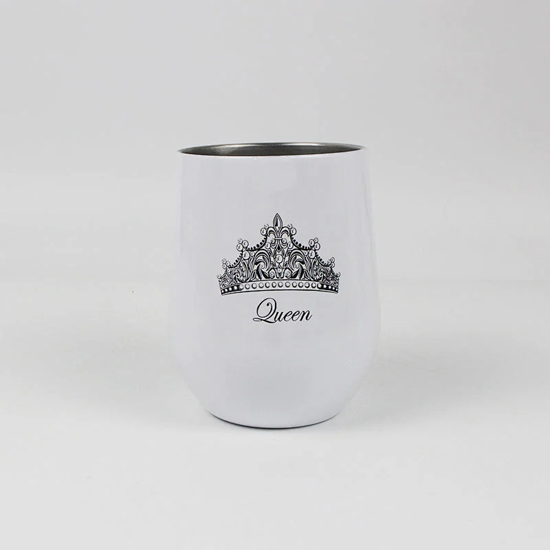 Authentic 12 Oz Hammered Stemless Wine Glasses- Stainless Steel wine glasses