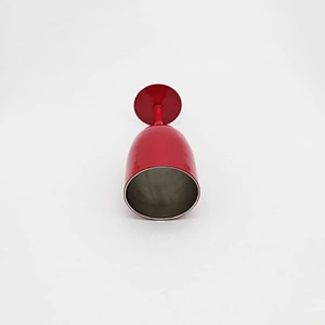 stainless steel double wall steel tumbler  colored glass goblet with a leakproof  metal wine goblets