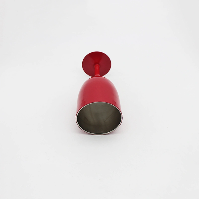 stainless steel double wall steel tumbler  colored glass goblet with a leakproof  metal wine goblets