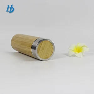 China factory wholesale stainless steel vacuum insulated water bottle bamboo travel mug