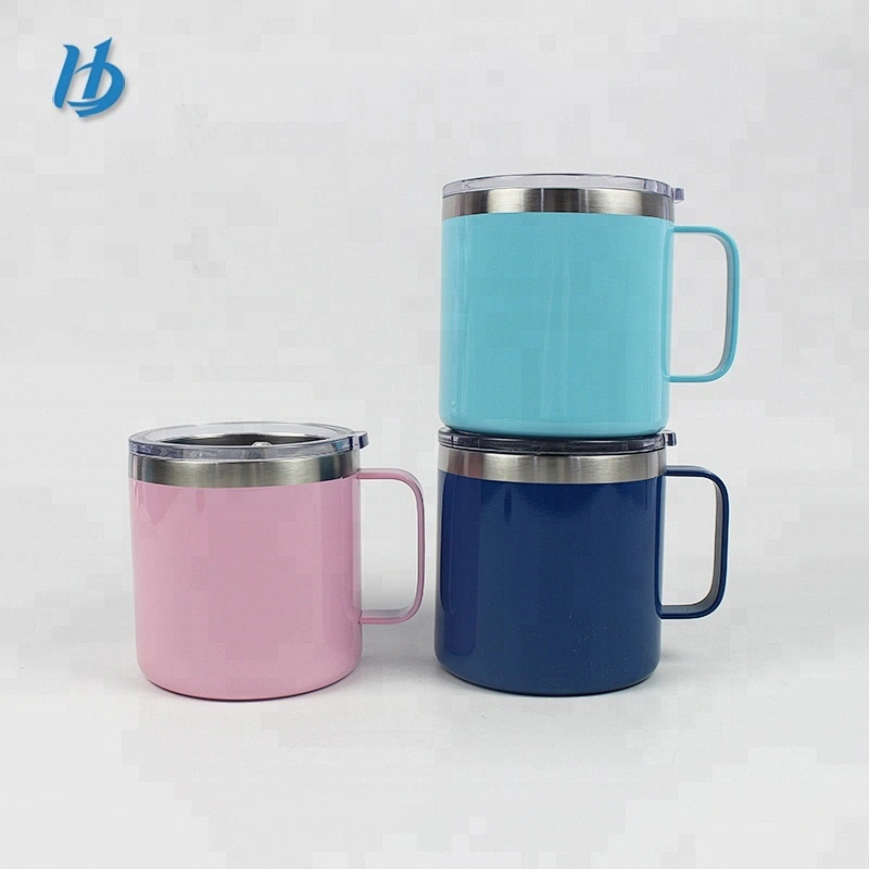 Creative coffee mug custom,camping painting mug with lid and handle