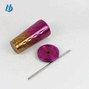 2017 Newly Sippy Cups Double Wall Stainless Steel Coffee Cup With Straw And Lid Tumbler Vacuum Cup