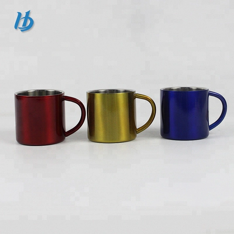 Factory direct provide camping mug,double wall steel coffee mug
