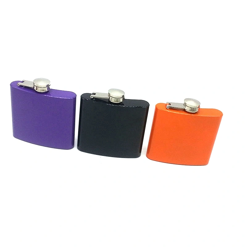 Promotional 2019 hot sale stainless steel spray paint new hip flask made in China for man