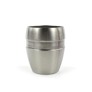 amazon hot selling Coffee cup Egg-shaped double wall stainless steel stemless wine glasses