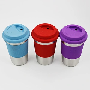 Stainless Steel Reusable Coffee Cup Logo