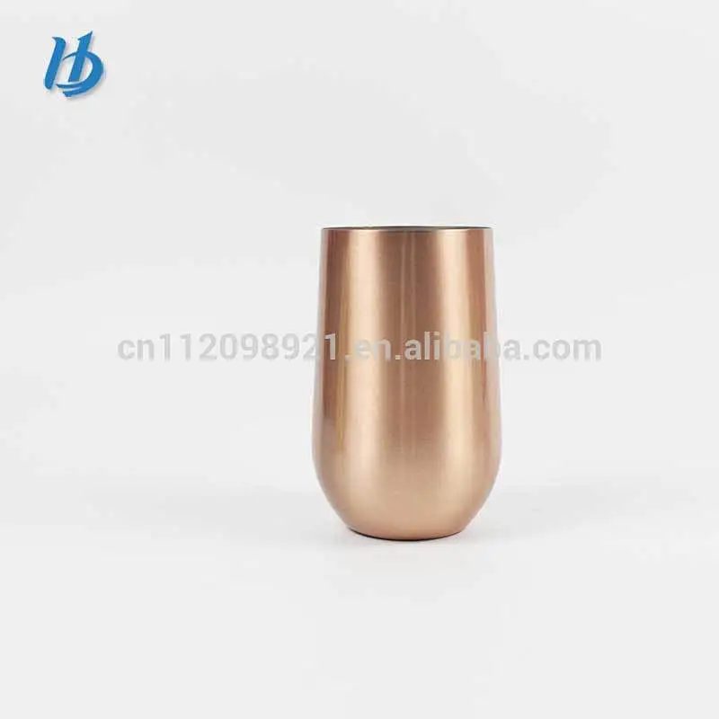 2018 copper plated custom wine glass,double wall stainless steel wine glass tumbler wholesale