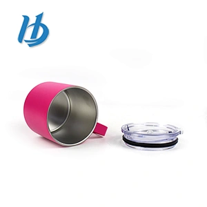 Best quality wide mouth modern office small 304 stainless steel coffee mug with lid