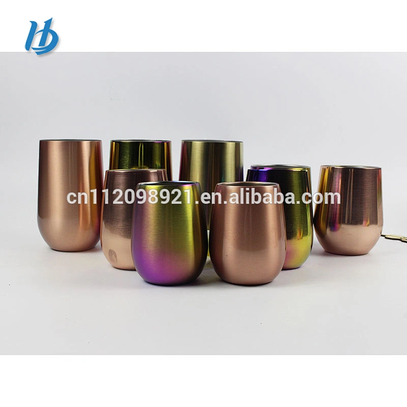 China supplier OEM 304 stainless steel mug electroplated wine glass mug love with best price