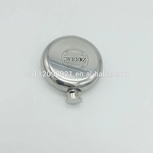 2016 new product 5oz stainless steel pocket hip flask 5oz mini round hip flask outdoor