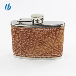 Wrapping style water transfer stainless steel japanese hip flasks