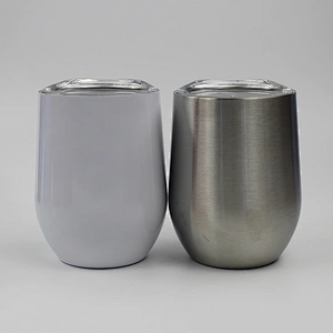 High quality 12 oz customized silver color 304 stainless wine glass