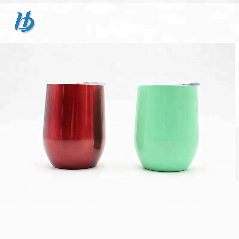 18/8 stainless steel stemless wine glass double wall drinking beer mug coffee cup with customized