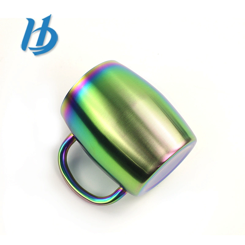 Food grade 304 stainless steel custom sublimation coffee mug manufacturer,promotional color plated mug