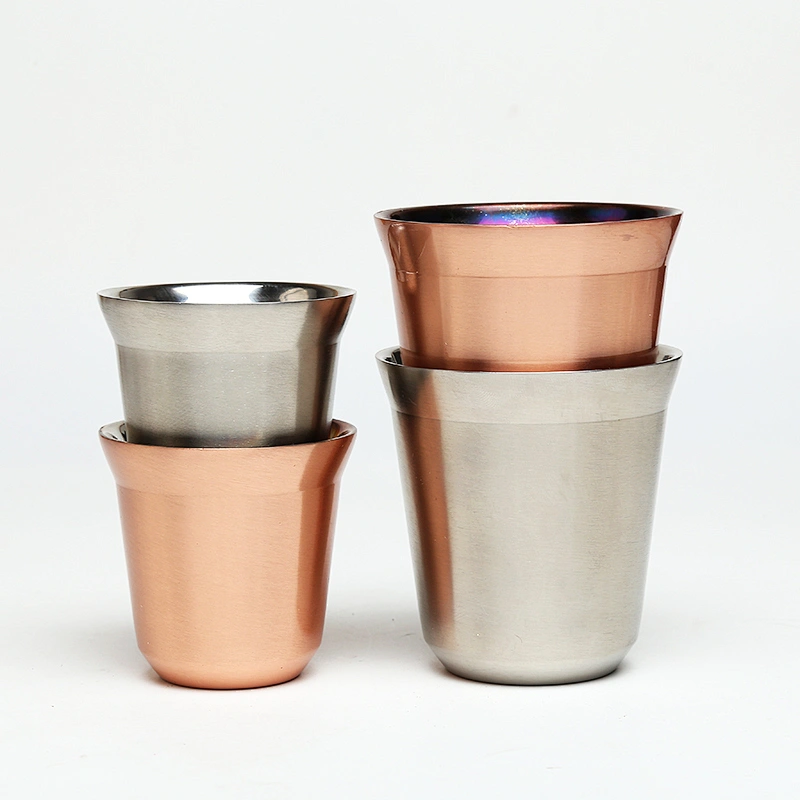 Hibour 18/8 stainless steel cute printed coffee mug