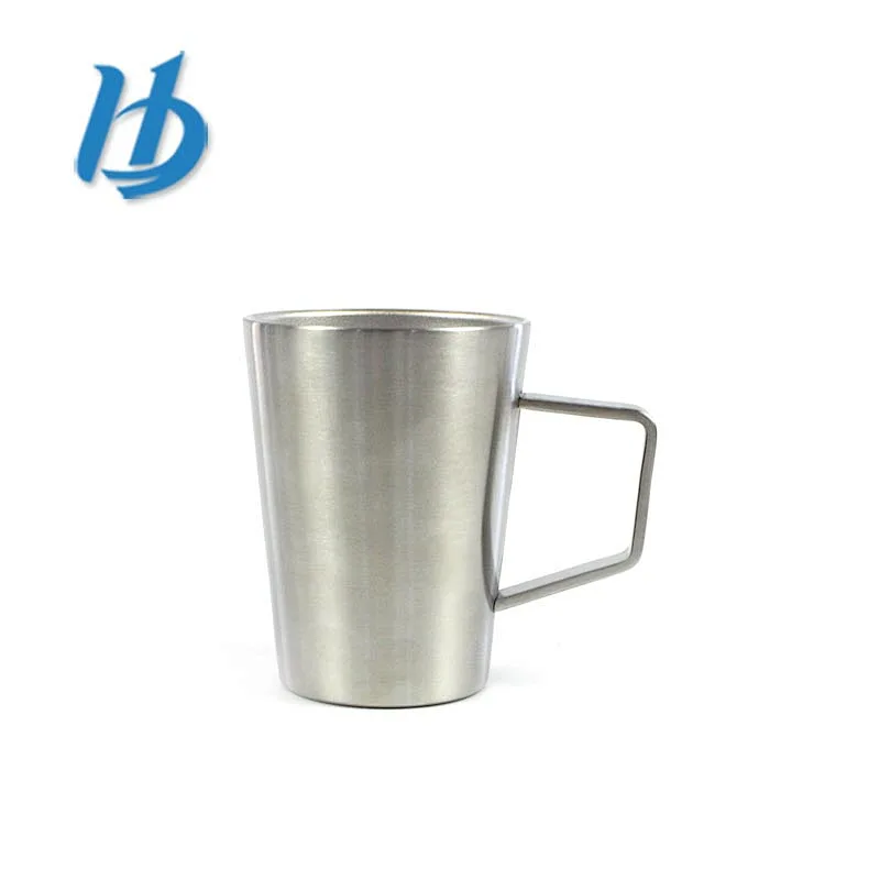 Hibour Factory sale 8 oz double wall stainless steel mug with handle