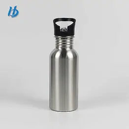 Stainless steel color,double wall water bottle customized logo