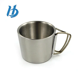 Stainless steel double walled travel coffee mug with two handle wholesale coffee mug manufacturer