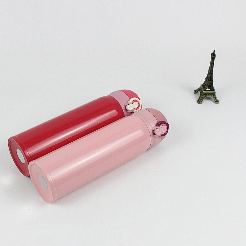 Stainless steel double vacuum insulated thermos flask insulated bounce type outdoor thermos flask