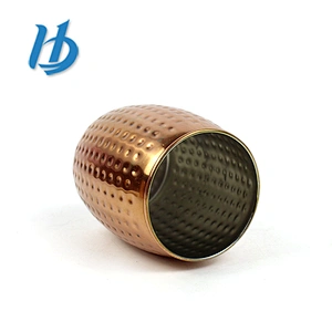 Factory Cheap price personalized beautiful roll edge stainless steel copper mug with hammer