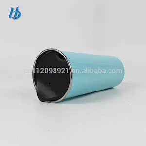 500ml custom stainless steel large diameter rolled edge coffee cup double vacuum metal beer glass