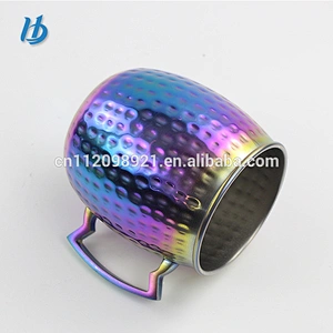 Factory price OEM 304 stainless steel electroplated mug hammer mug for gift