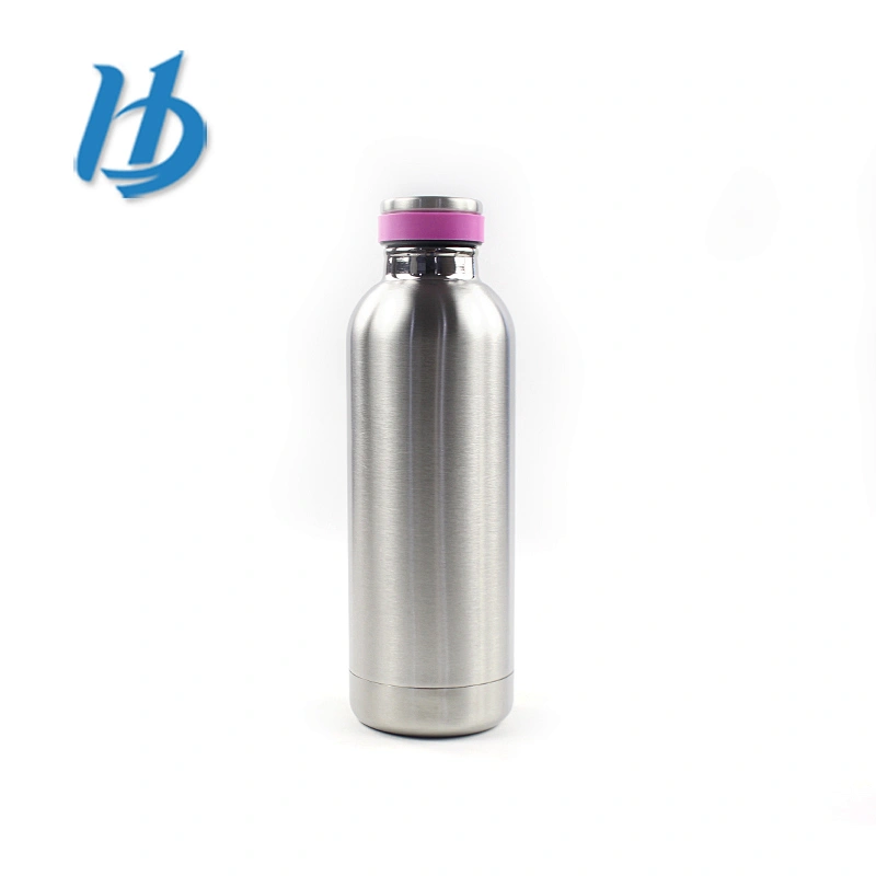 China wholesale silver color 304 stainless steel sports bottle