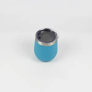 wholesale powder coating 12oz stemless tumbler 12 oz Stainless Steel Wine Tumbler Sippy Cup