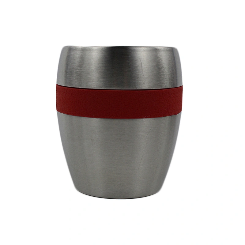 2018 elegant double wall coffee cup without handle , stainless stemless wine glass 10oz egg tumbler