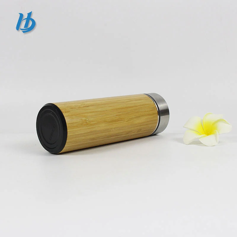 China factory wholesale stainless steel vacuum insulated water bottle bamboo travel mug