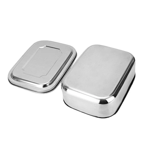 New design nicety stainless steel lunch box,single wall silver color lunch box for school children