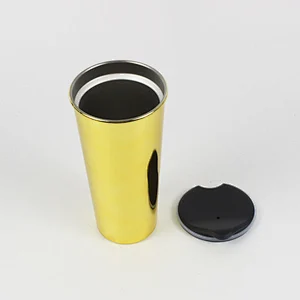 Hot selling stainless steel coffee cup double wall electroplating coffee cup