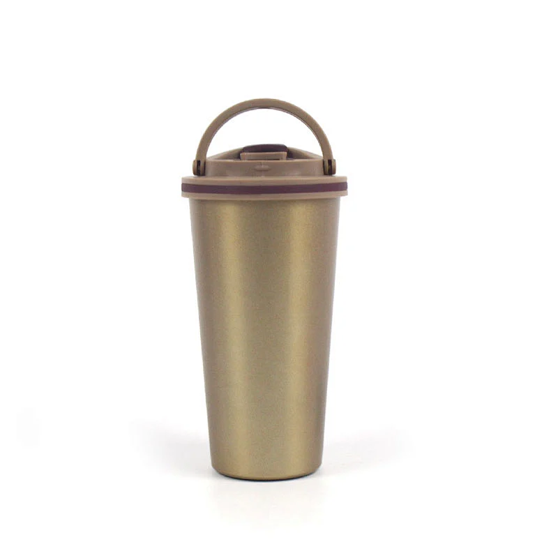 wholesale stainless steel coffee cup double wall vacuum cups with handle tumbler stainless steel