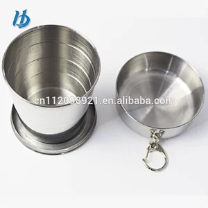 2018 New Product stainless steel Portable Folding Drinking cup/Telescopic Convenient Scaling Flexible cup