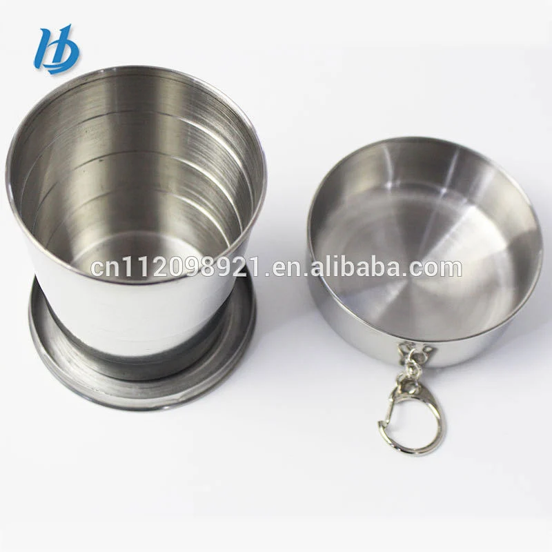 2018 New Product stainless steel Portable Folding Drinking cup/Telescopic Convenient Scaling Flexible cup