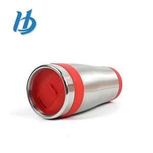 Hibour New type cheap price personalized custom plastic inner and stainless steel outer layer auto mug