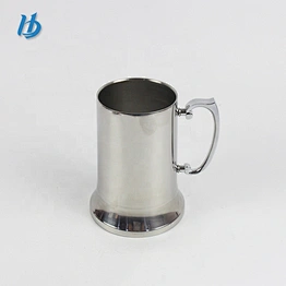 Double wall stainless steel beer cups stein mug with wide bottom customized logo