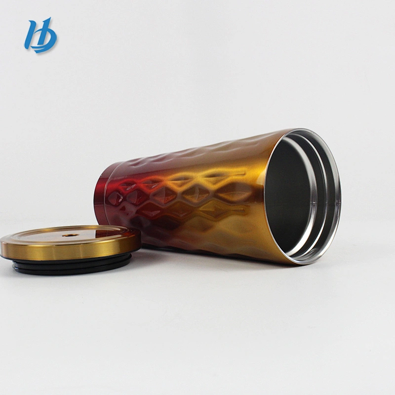 16oz double wall stainless steel tumblers with straw and sealed lid outdoor beverage drinking cup ice cold tumbler