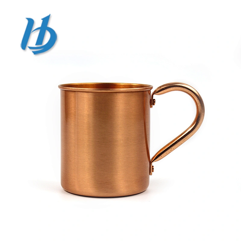 420ml single wall pure copper coffee mug with handle  wine glass brass cup