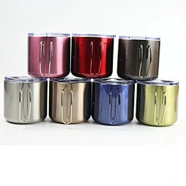 New Design Stainless Steel Thermos Mug Double Wall Stainless Steel Mug With Handle and Lid