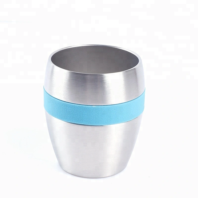 10oz double wall stainless steel stemless wine glass vacuum coffee cup with lid sleeve
