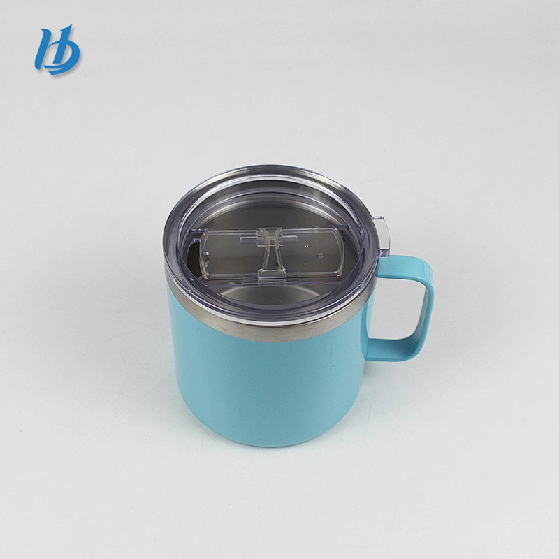 Pretty travel mug food grade 304 stainless steel mug,double wall beer mug vacuum tumbler with handle