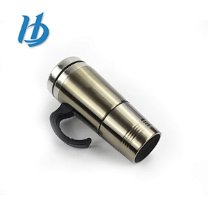 Best quality stainless steel two layers auto mug with handle