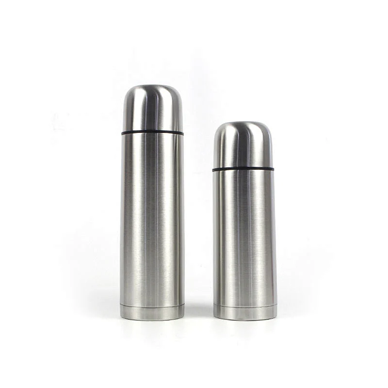 High quality bullet shaped stainless steel hot water bottles