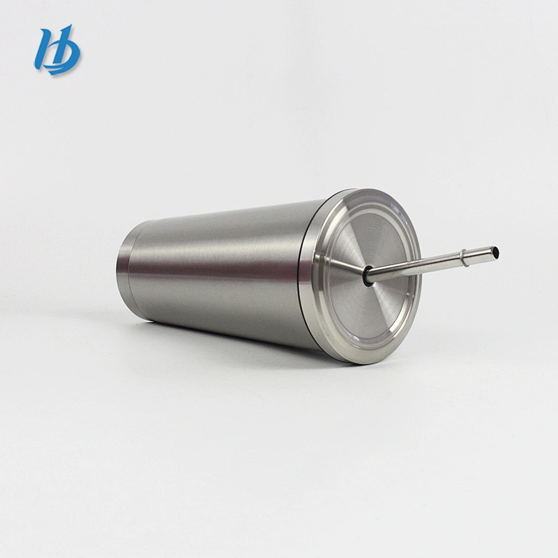 The new stainless steel Straw coffee beverage cup tumbler 16oz Cup car travel cups