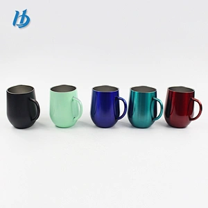 Simple design double wall wine tumbler 12oz wine glass customized logo