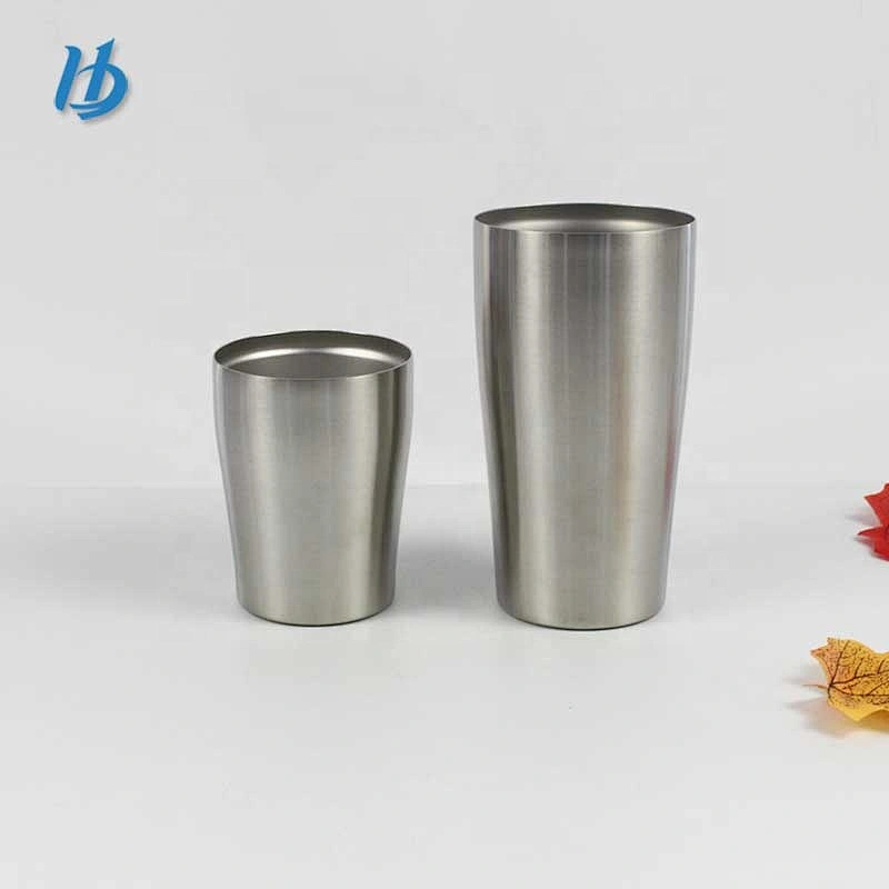 Stainless steel color beer mug,350ml double wall mug customized logo
