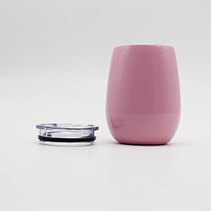 ShineTime 12 ozr Double Wall Vacuum Insulated Stainless Steel Wine Cup/Tumbler for Wine,Coffee,Drinks,Champagne, Gifts