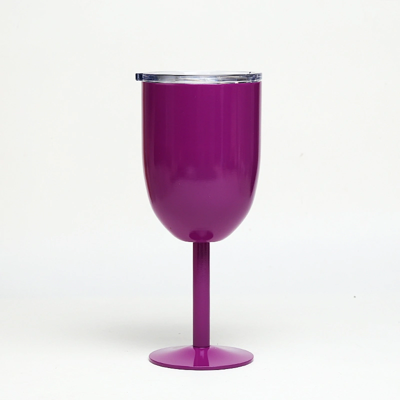 double wall steel tumbler  colored glass goblet with a leakproof water goblets