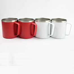 12oz Vacuum Stainless Steel Powder Coated Coffee Mugs